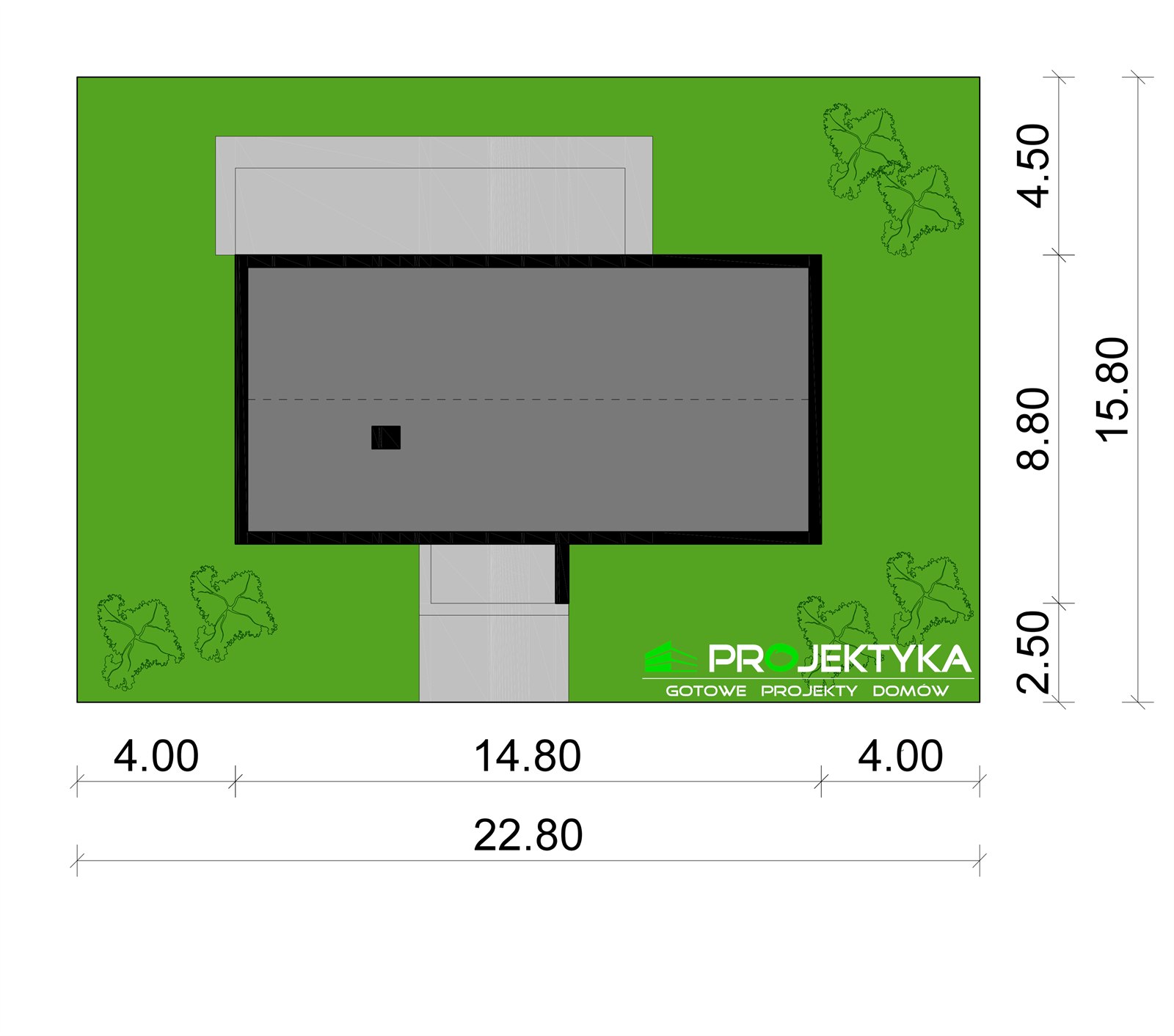 Plan sytuacyjny projektu 84,2 m²